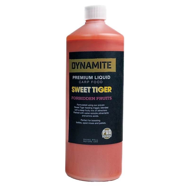 Dynamite Baits Premium Liquid Carp Food Sweet Tiger Forbidden Fruits 1Ltr